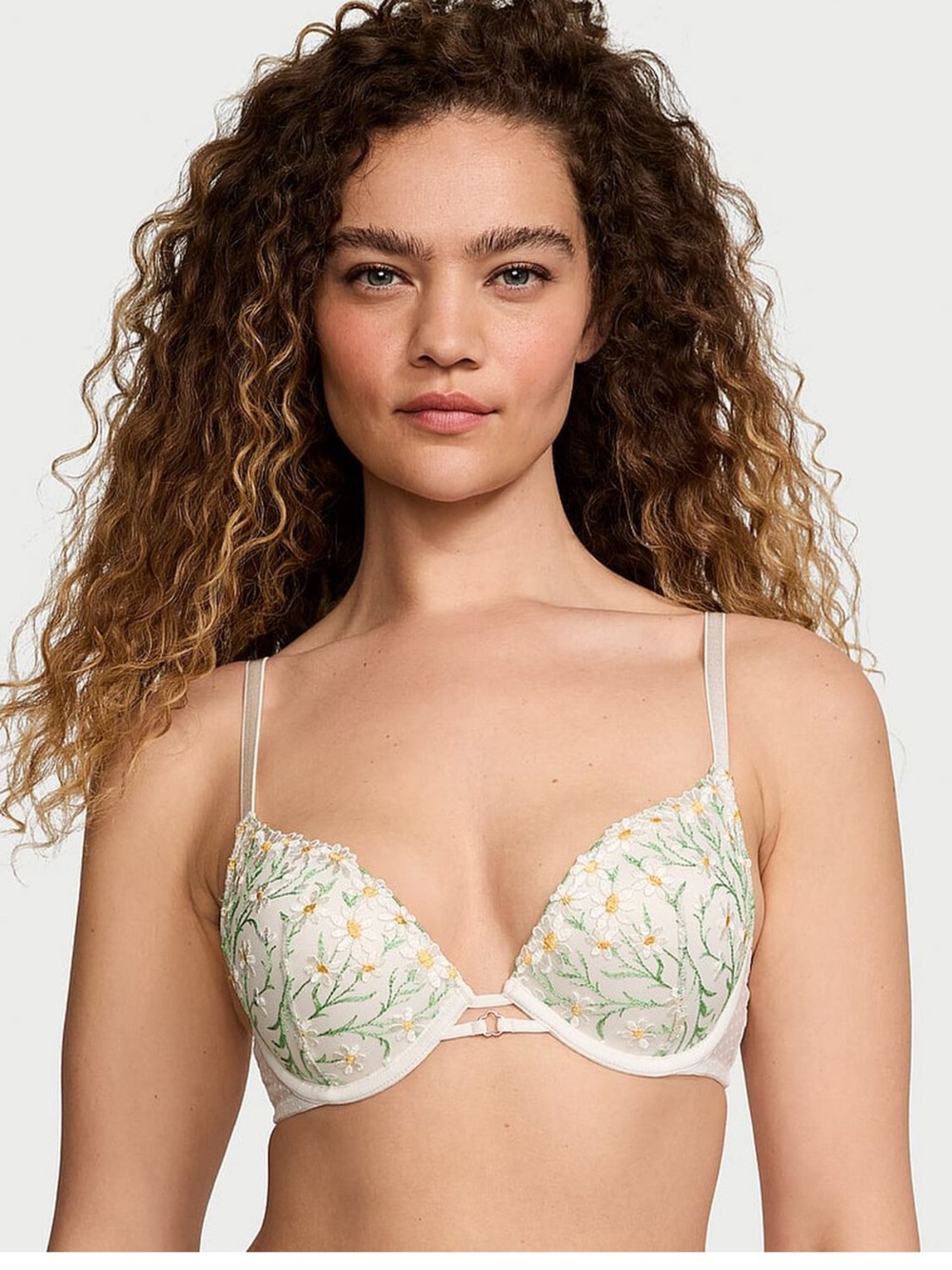 NWT Victoria’s Secret Dream Angels Floral Daisy Chain Lace Bra & Thong Set 36B/M